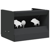 vidaXL Pellet Trap Box Black 29 x 22 x 20 cm Steel