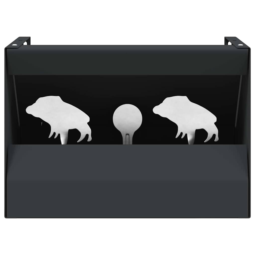 vidaXL Pellet Trap Box Black 29 x 22 x 20 cm Steel