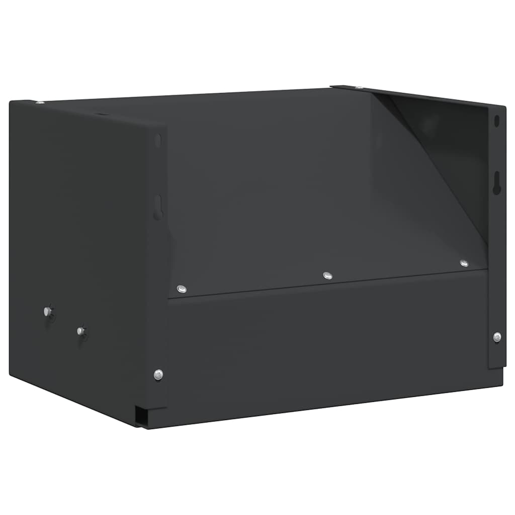 vidaXL Pellet Trap Box Black 29 x 22 x 20 cm Steel