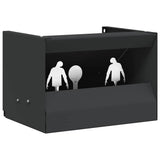 vidaXL Pellet Trap Box Black 29 x 22 x 20 cm Steel