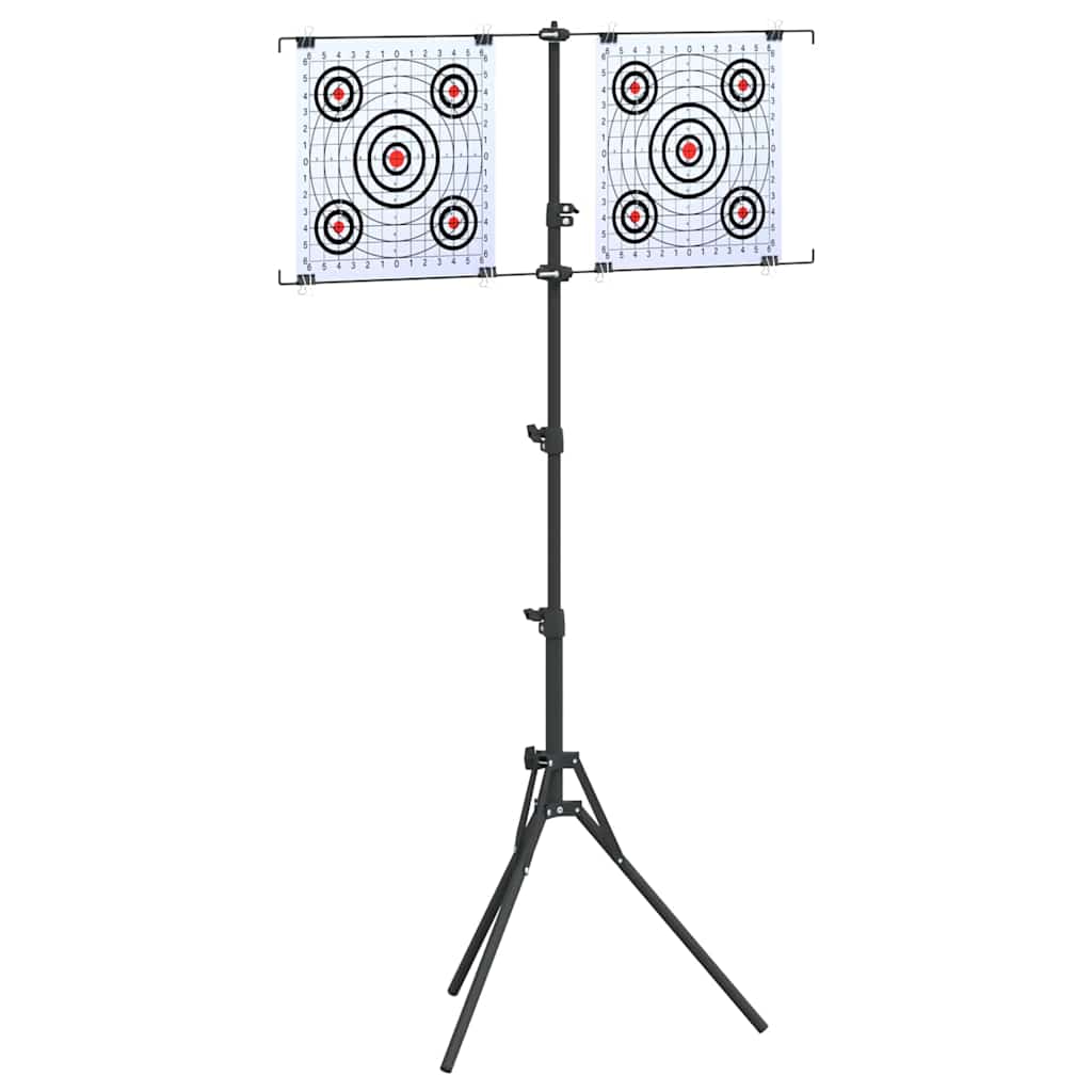vidaXL Doelstandaard Zwart en Wit 82,5 x 51 x 150 cm Metaal