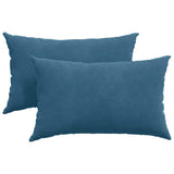 vidaXL Zitkussens 2 pcs Blauw 50 x 30 cm Corduroy stof