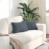 vidaXL Zitkussens 2 pcs Blauw 50 x 30 cm Corduroy stof