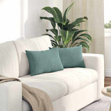 vidaXL Zitkussens 2 pcs Blauw 50 x 30 cm Corduroy stof