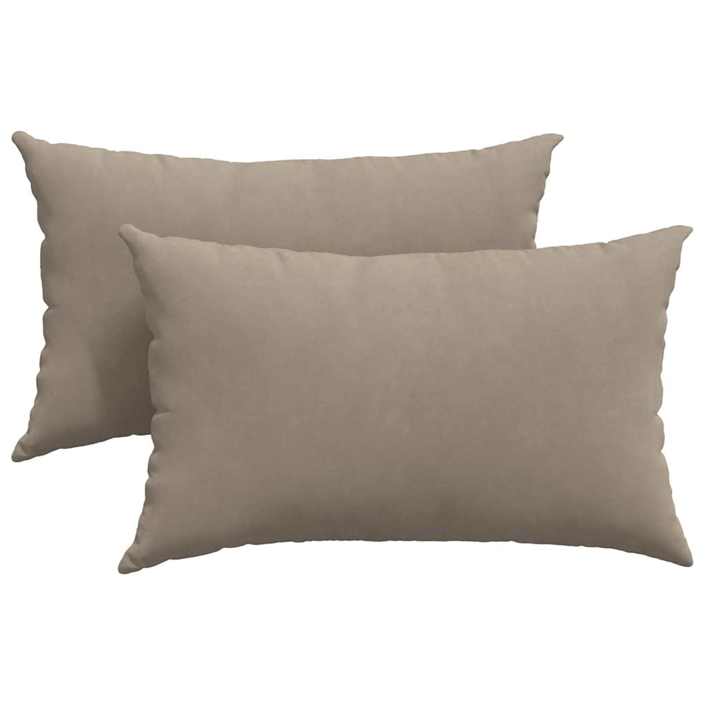 vidaXL Zitkussens 2 pcs Taupe 60 x 40 cm Stof