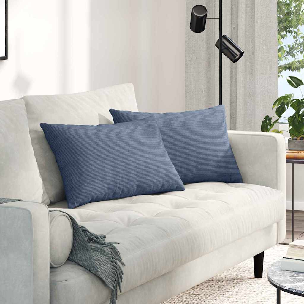 vidaXL Zitkussens 2 pcs Lichtgrijs 50 x 30 cm Corduroy stof