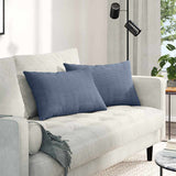 vidaXL Zitkussens 2 pcs Lichtgrijs 50 x 30 cm Corduroy stof