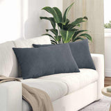 vidaXL Zitkussens 2 pcs Blauw 50 x 30 cm Corduroy stof