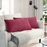 vidaXL Zitkussens 2 pcs Blauw 50 x 30 cm Corduroy stof