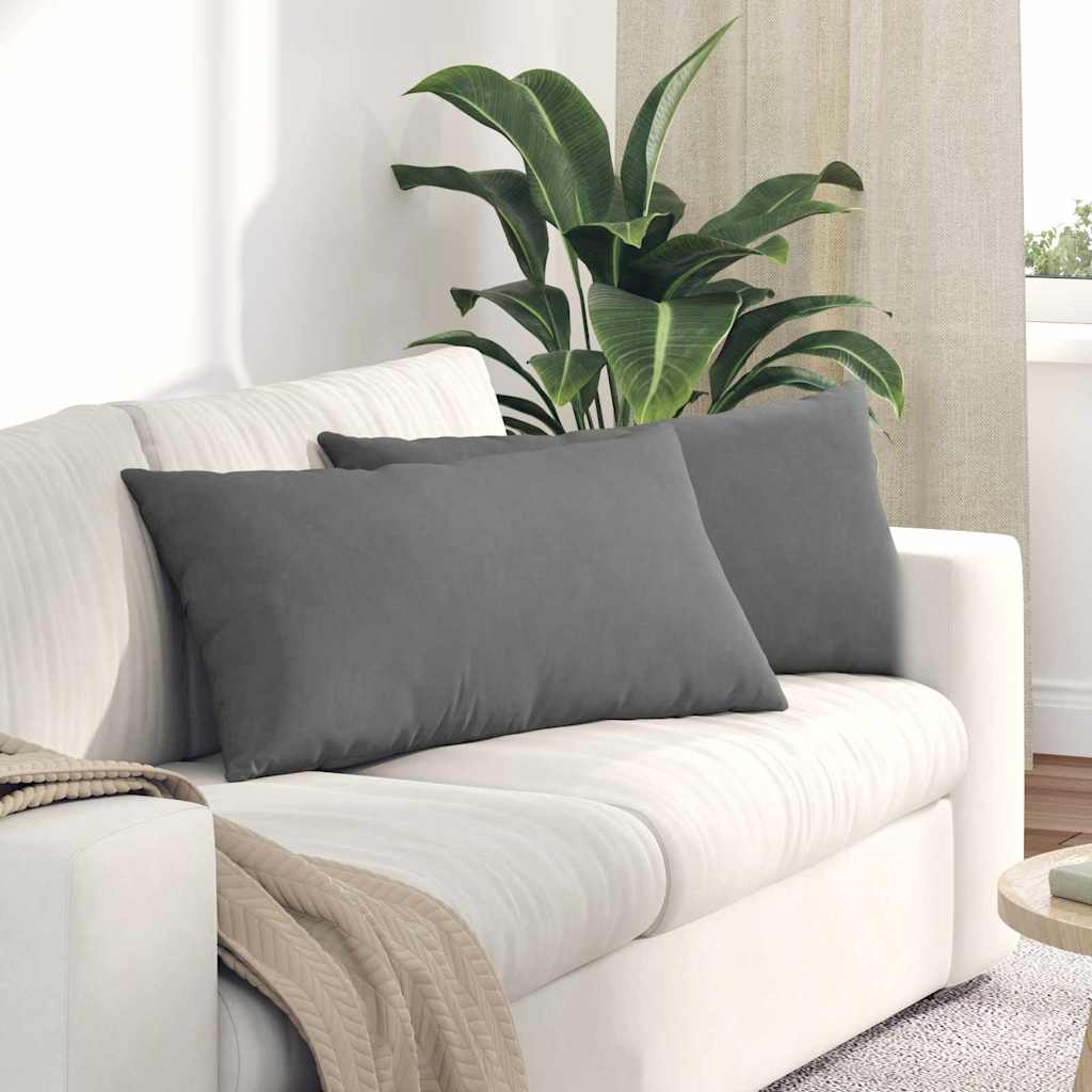 vidaXL Zitkussens 2 pcs Taupe 60 x 40 cm Stof