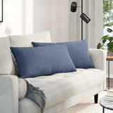 vidaXL Zitkussens 2 pcs Lichtgrijs 50 x 30 cm Corduroy stof