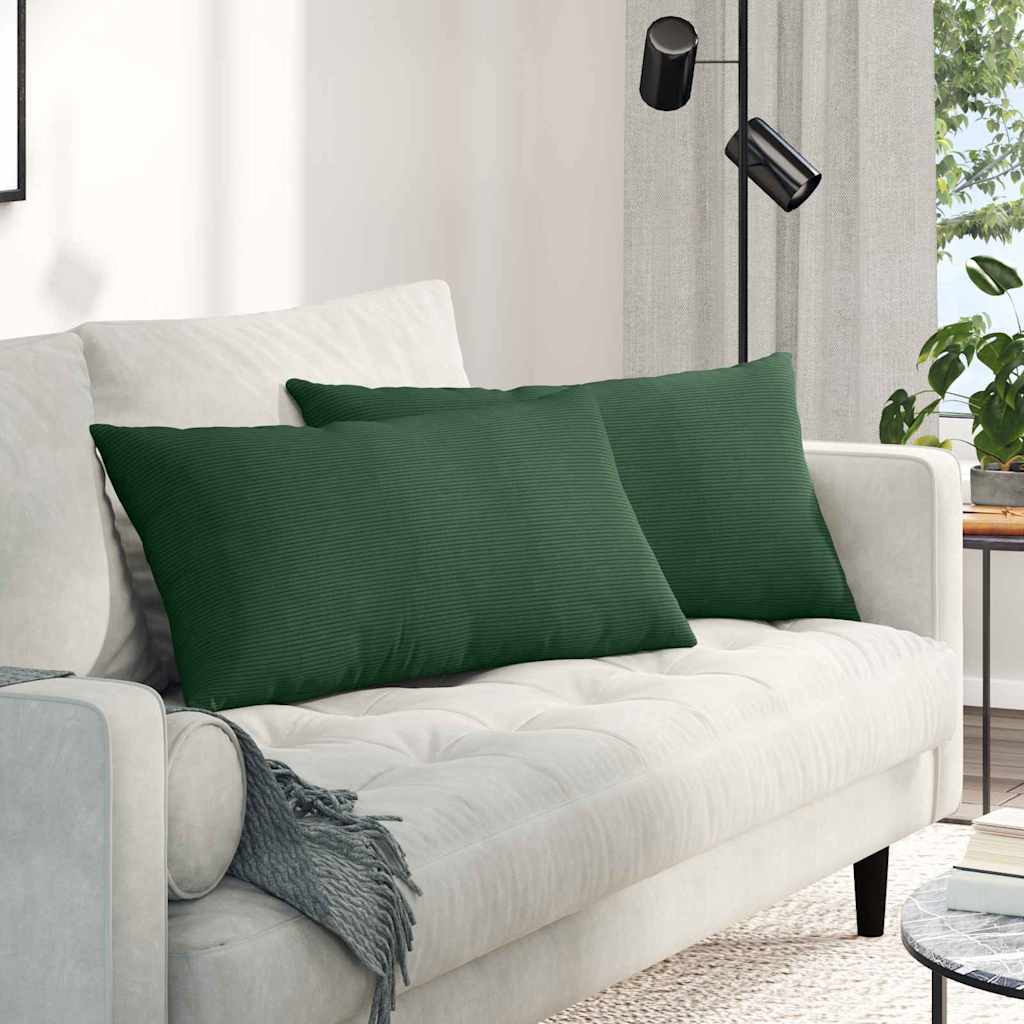 vidaXL Zitkussens 2 pcs Lichtgrijs 50 x 30 cm Corduroy stof