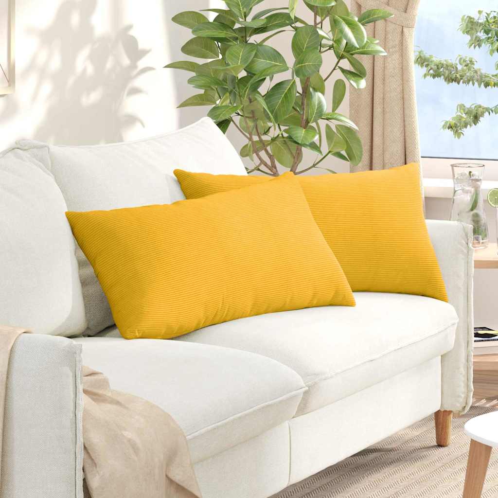 vidaXL Zitkussens 2 pcs Lichtgrijs 50 x 30 cm Corduroy stof