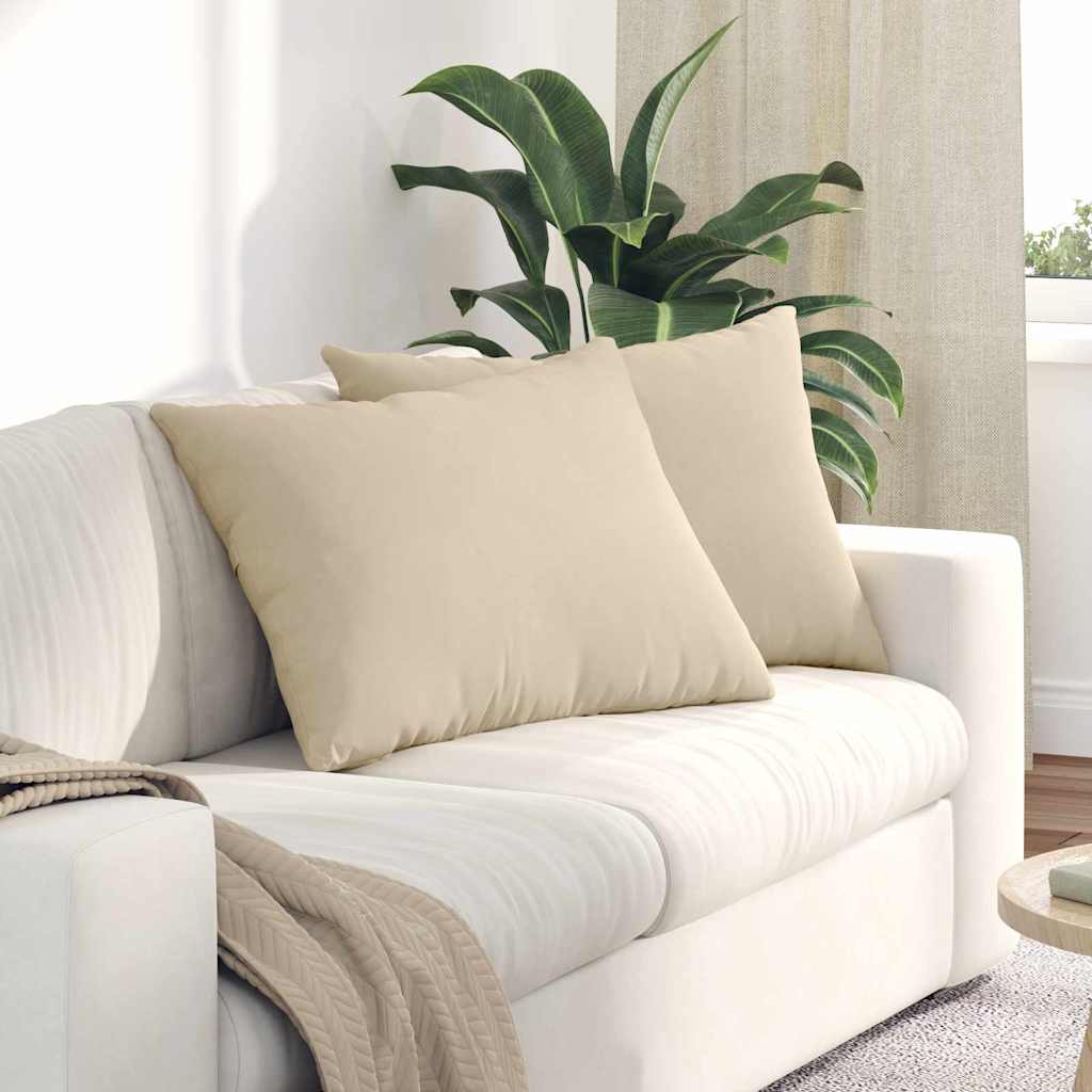 vidaXL Zitkussens 2 pcs Taupe 60 x 40 cm Stof