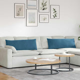 vidaXL Zitkussens 2 pcs Blauw 50 x 30 cm Corduroy stof