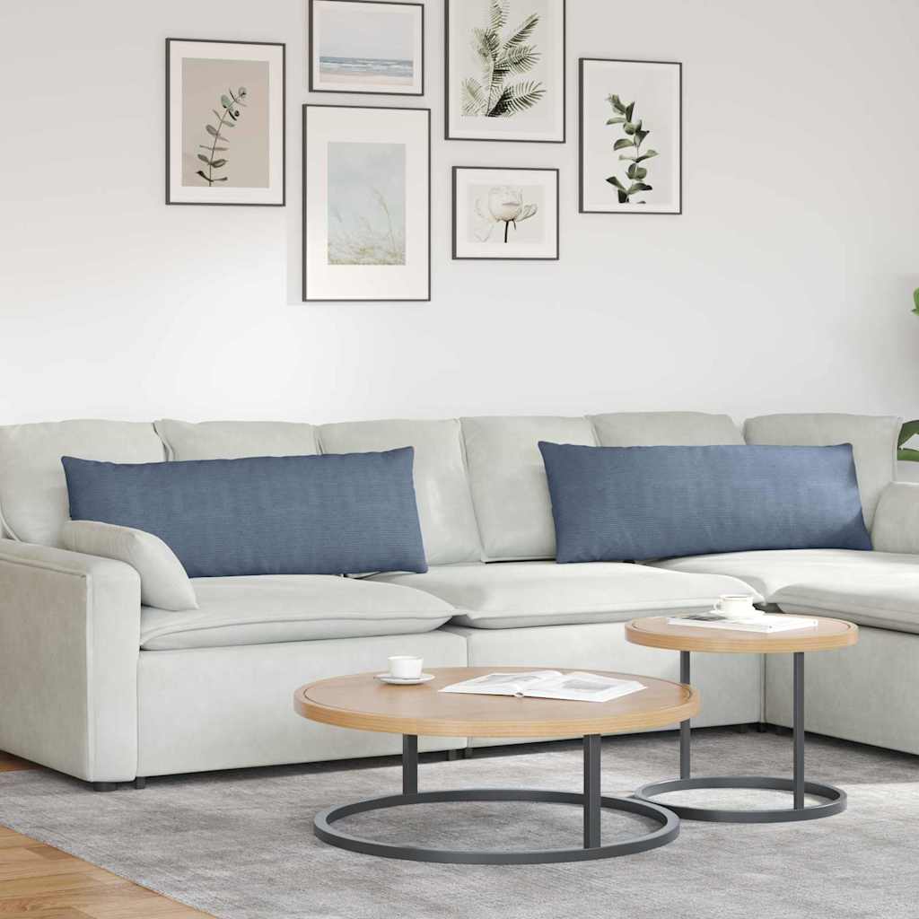 vidaXL Zitkussens 2 pcs Lichtgrijs 50 x 30 cm Corduroy stof
