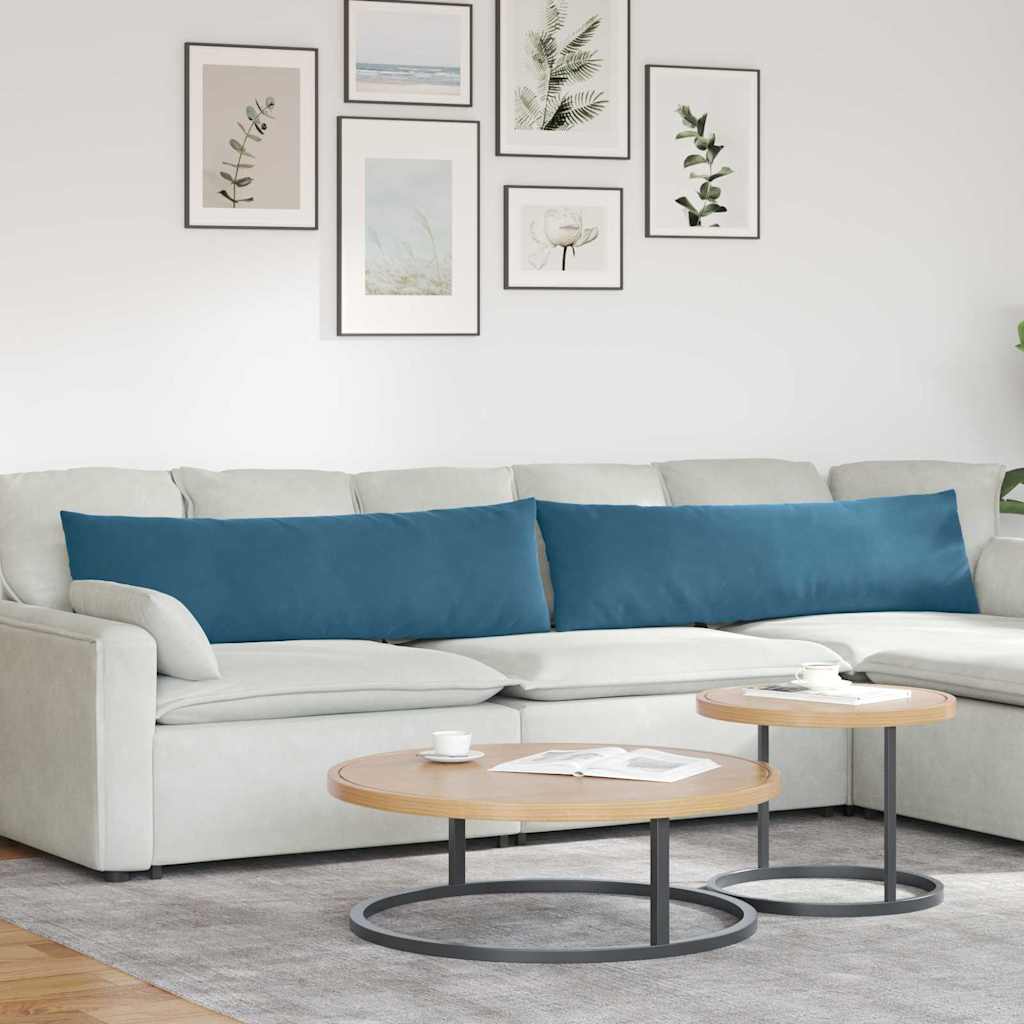vidaXL Zitkussens 2 pcs Blauw 50 x 30 cm Corduroy stof