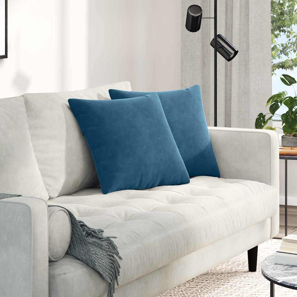 vidaXL Zitkussens 2 pcs Blauw 50 x 30 cm Corduroy stof