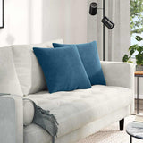 vidaXL Zitkussens 2 pcs Blauw 50 x 30 cm Corduroy stof