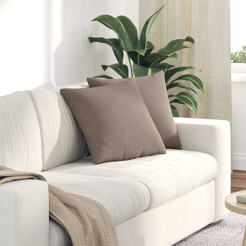 vidaXL Zitkussens 2 pcs Taupe 60 x 40 cm Stof