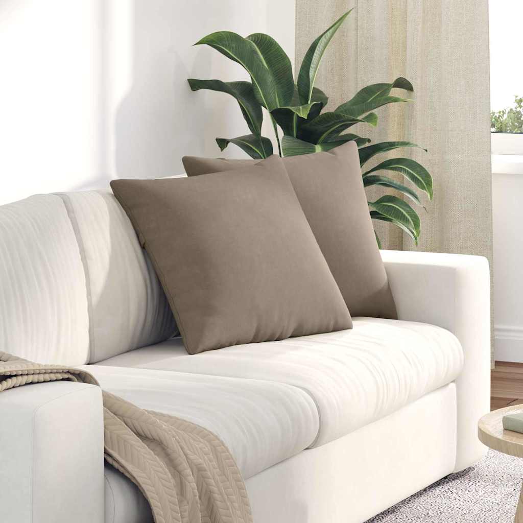 vidaXL Zitkussens 2 pcs Taupe 60 x 40 cm Stof