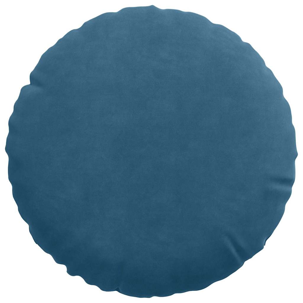 vidaXL Zitkussens 2 pcs Blauw Ø 40 x 13 cm Fluweel