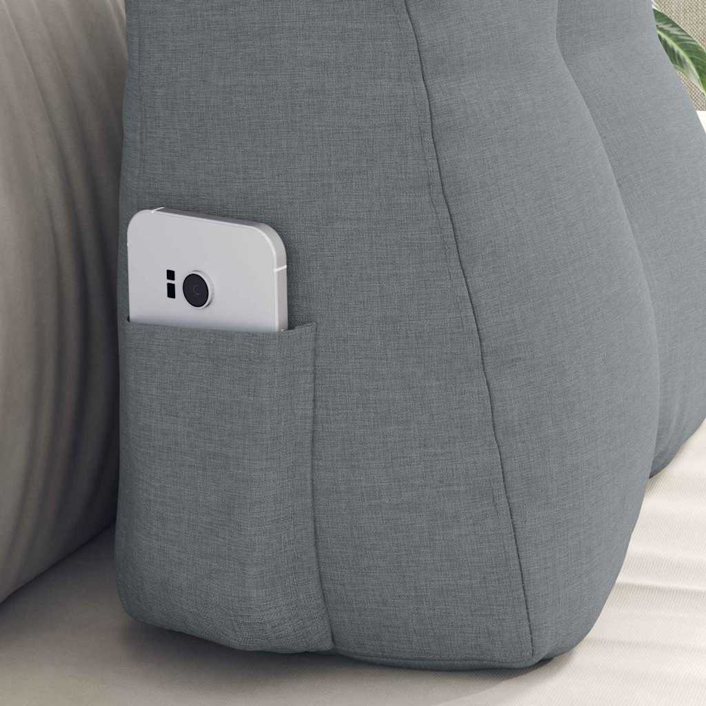vidaXL Back Cushion Light Grey 45 x 24 x 50 cm Fabric