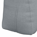 vidaXL Back Cushion Light Grey 45 x 24 x 50 cm Fabric
