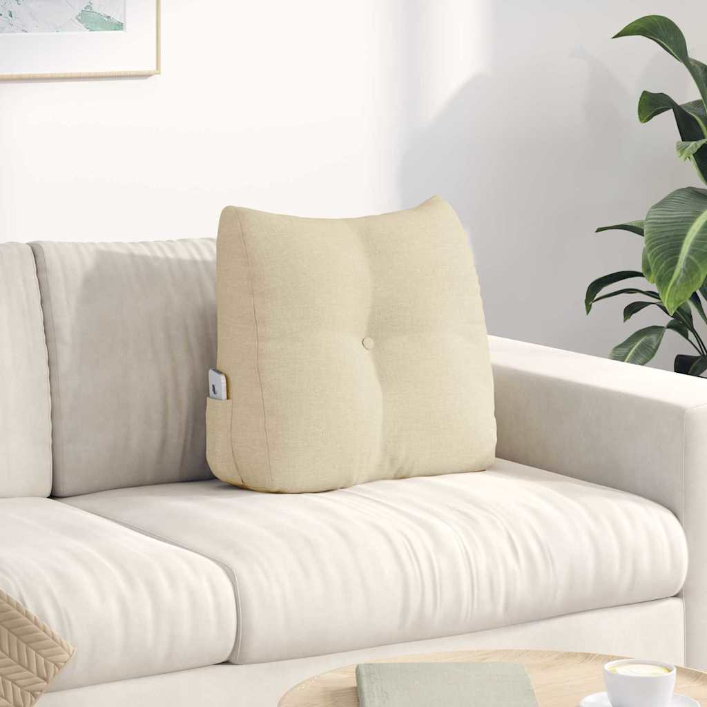 vidaXL Back Cushion Light Grey 45 x 24 x 50 cm Fabric