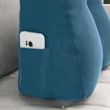 vidaXL Rugkussen Blauw 45 x 24 x 50 cm Fluweel