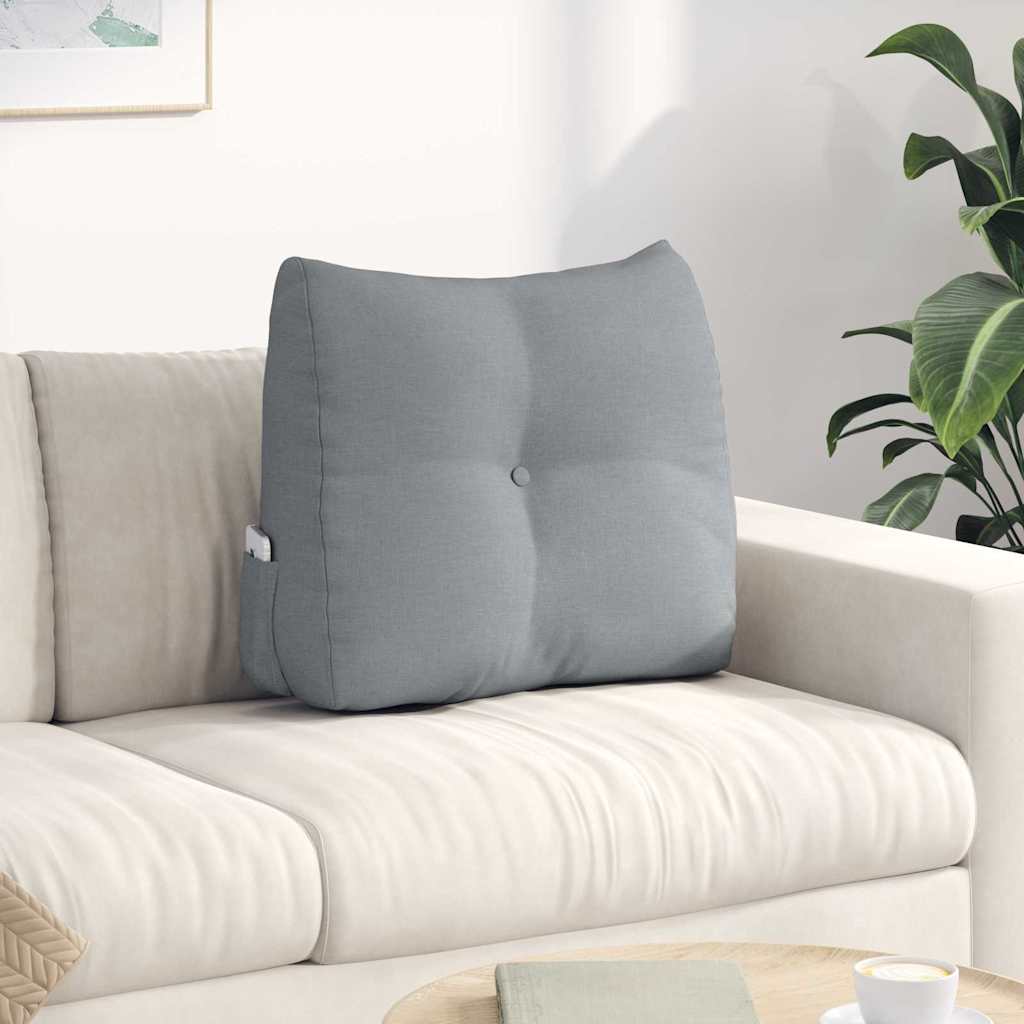 vidaXL Back Cushion Light Grey 45 x 24 x 50 cm Fabric