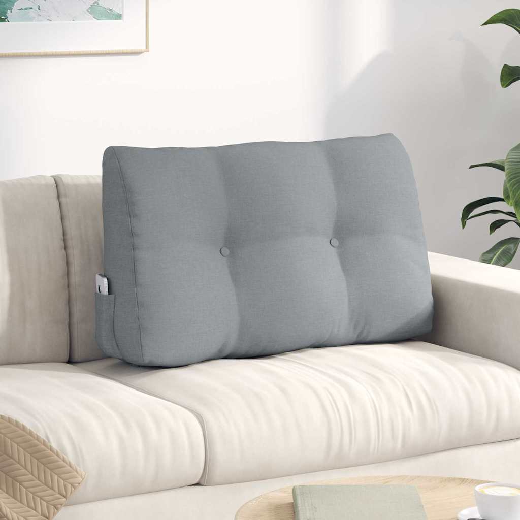 vidaXL Back Cushion Light Grey 45 x 24 x 50 cm Fabric