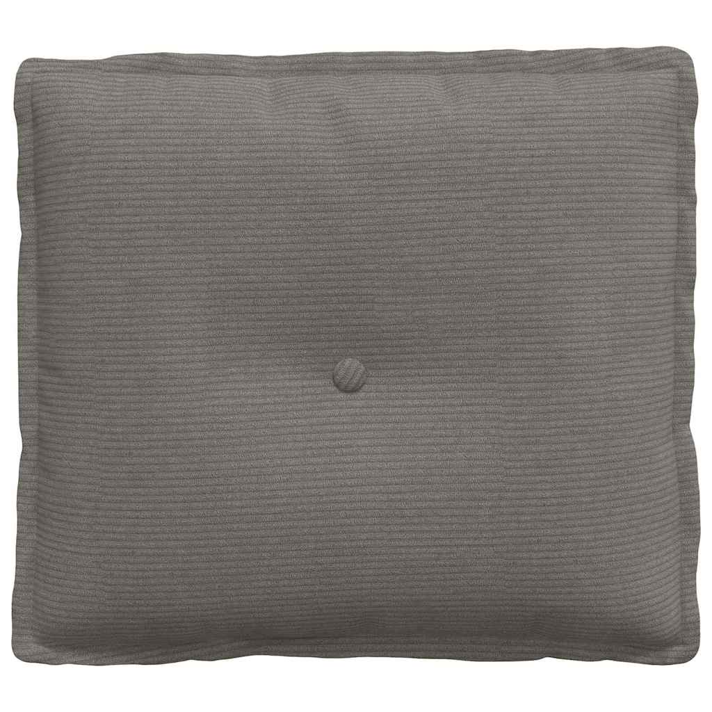 vidaXL Rugkussen Lichtgrijs 50 x 45 cm Corduroy stof