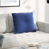 vidaXL Rugkussen Blauw 50 x 45 cm Corduroy stof
