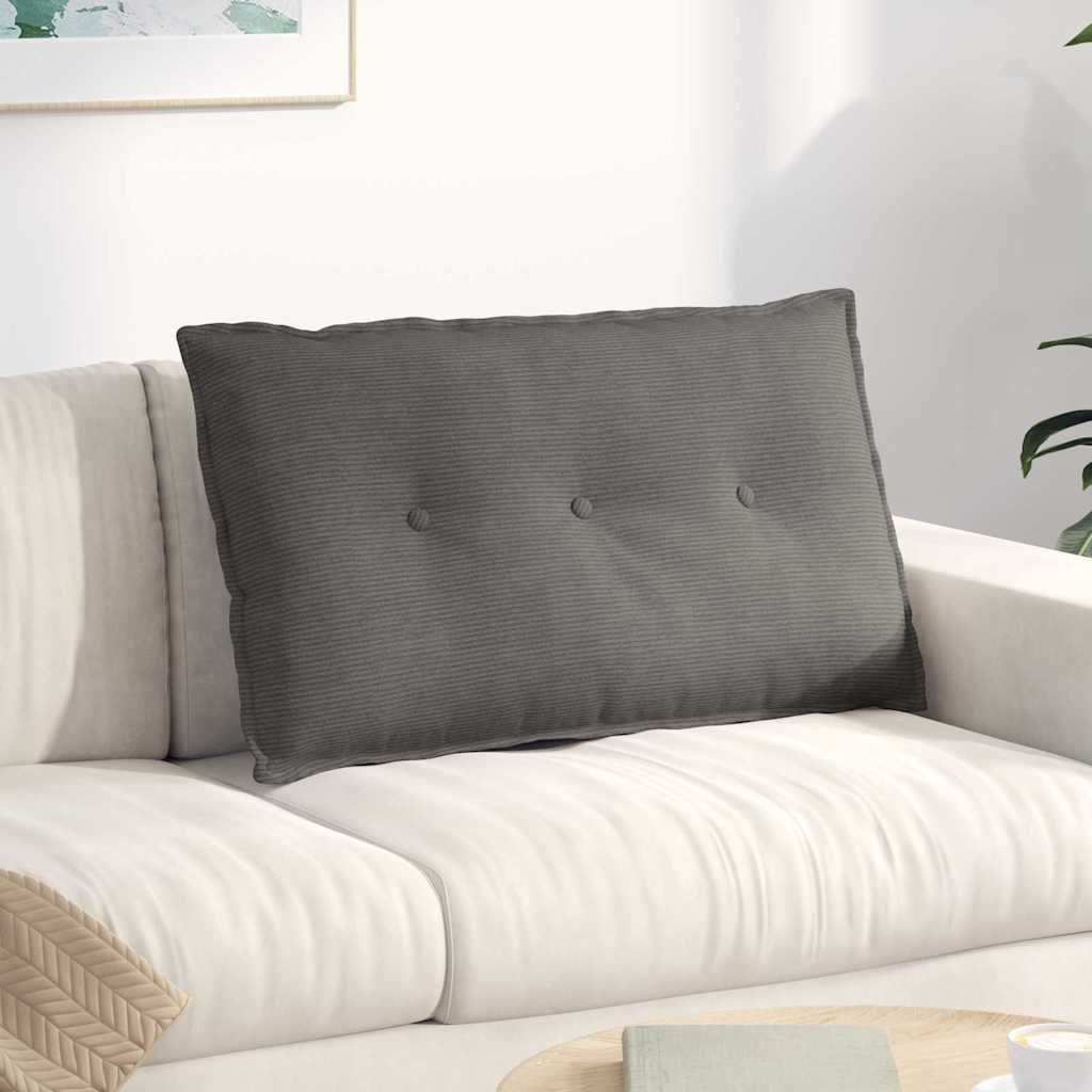 vidaXL Rugkussen Lichtgrijs 50 x 45 cm Corduroy stof