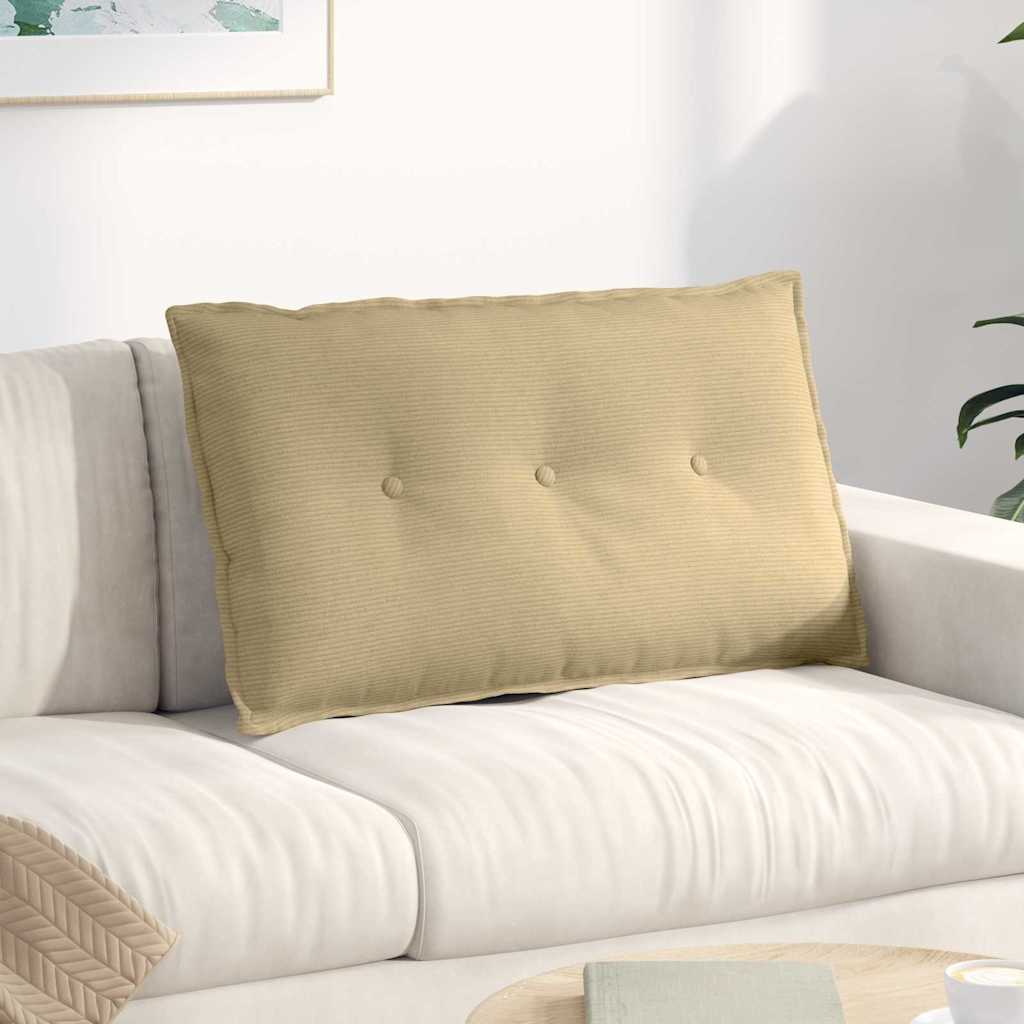 vidaXL Rugkussen Lichtgrijs 50 x 45 cm Corduroy stof