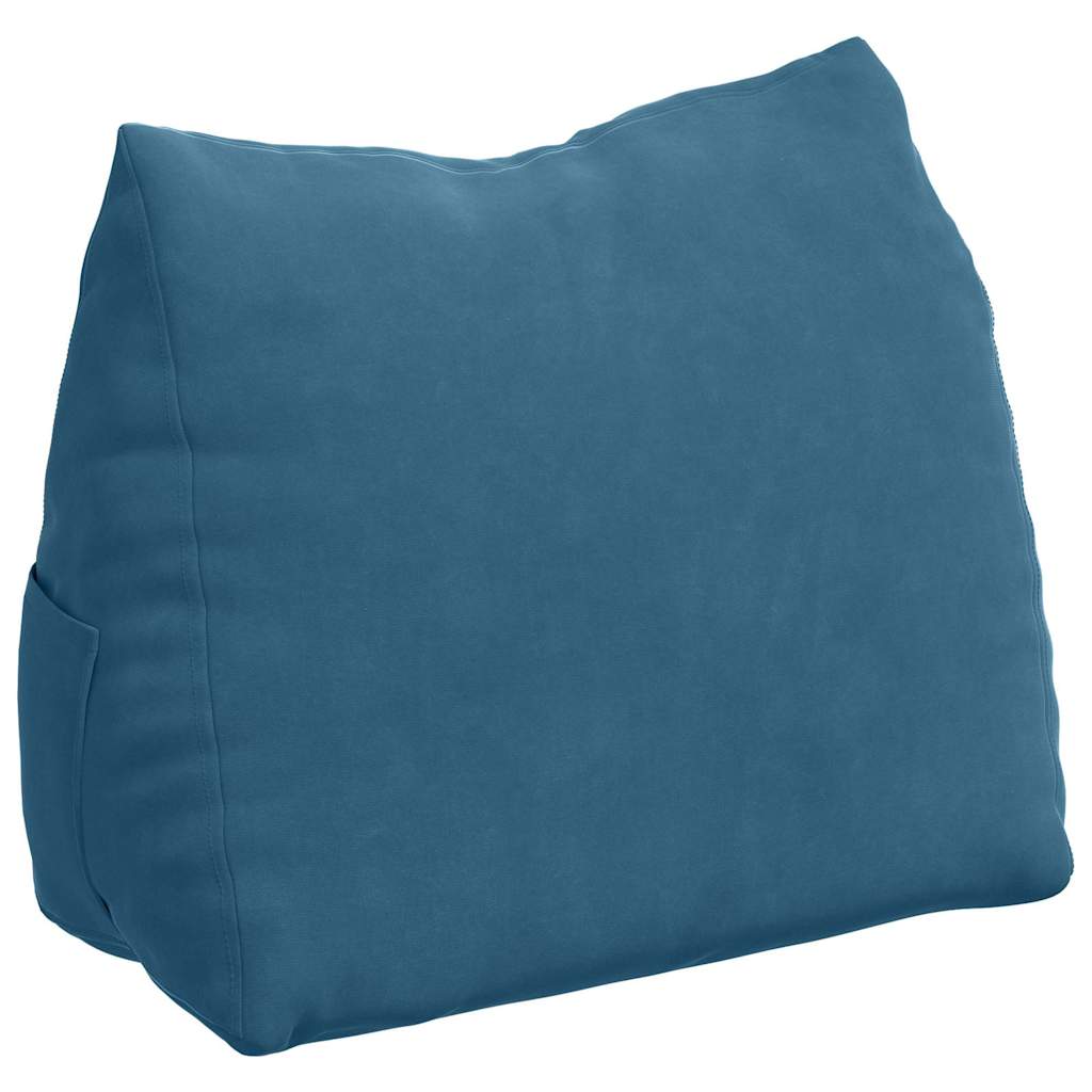 vidaXL Rugkussen Blauw 45 x 20 x 35 cm Corduroy stof