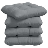 vidaXL Seat Cushions 4 pcs Light Grey 40 x 40 x 12 cm Fabric