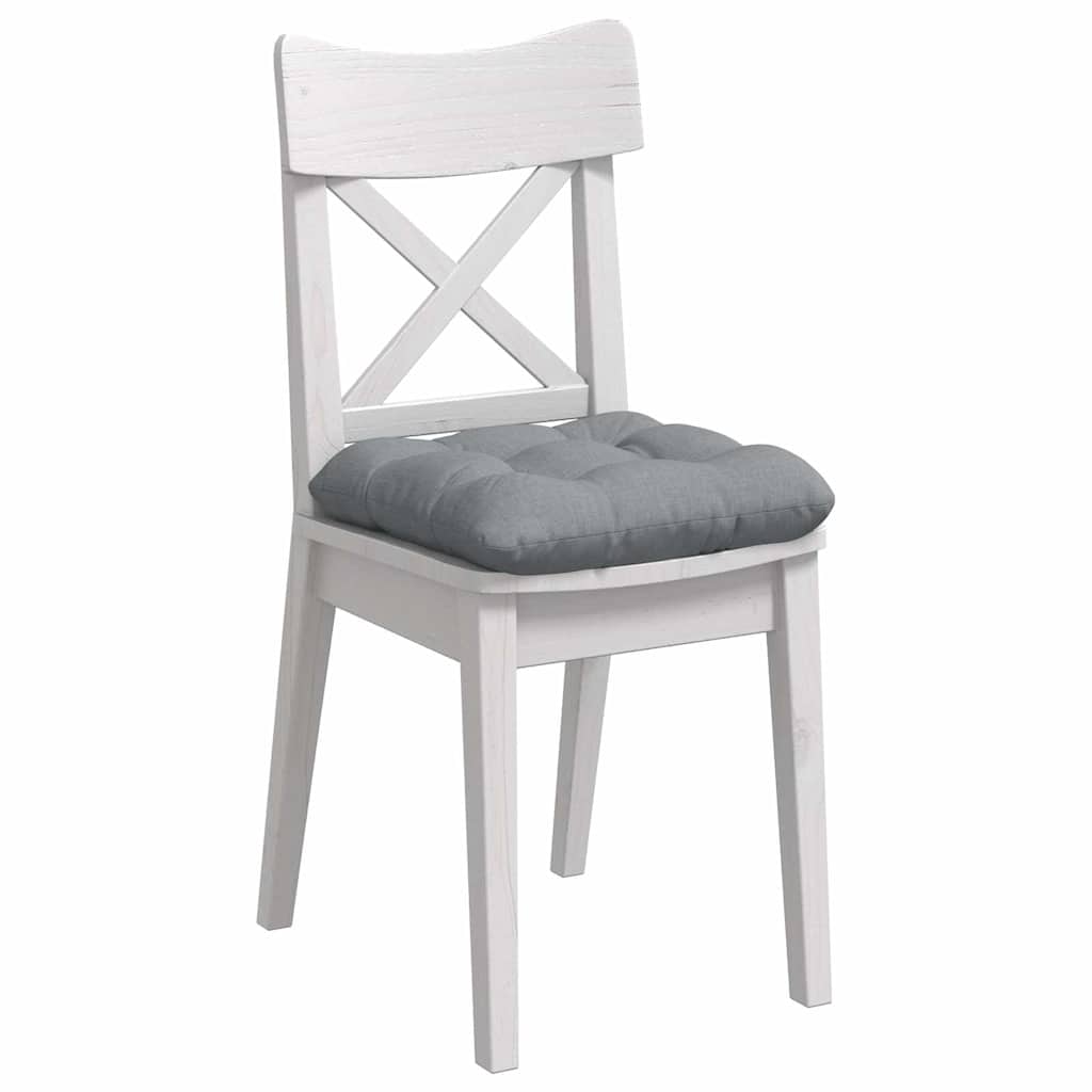 vidaXL Seat Cushions 4 pcs Light Grey 40 x 40 x 12 cm Fabric