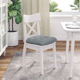 vidaXL Seat Cushions 4 pcs Light Grey 40 x 40 x 12 cm Fabric