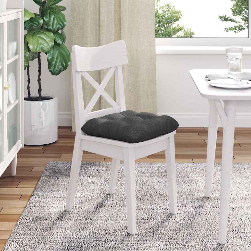 vidaXL Zitkussens 4 pcs Corduroy stof Lichtgrijs 40 x 40 cm