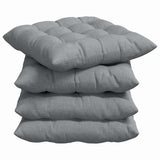 vidaXL Zitkussens 4 pcs Lichtgrijs 40 x 40 x 6 cm Stof