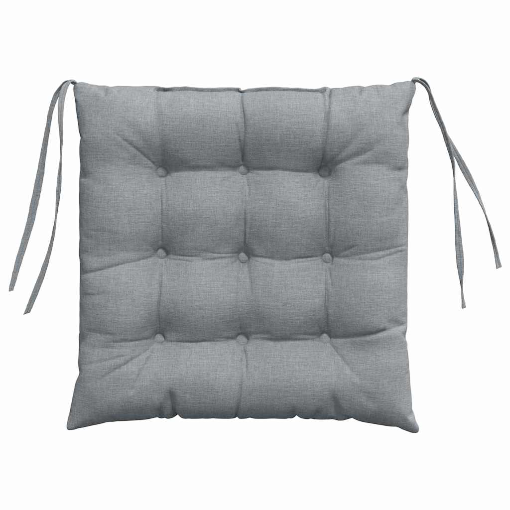 vidaXL Zitkussens 4 pcs Lichtgrijs 40 x 40 x 6 cm Stof