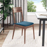 vidaXL Zitkussens 4 pcs Blauw 40 x 40 x 3 cm Fluweel