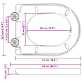 vidaXL Toilet Seat Adjustable White 48 x 36.5 x 4.5 cm Polypropylene