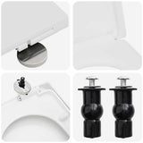 vidaXL Toilet Seat Adjustable White 48 x 36.5 x 4.5 cm Polypropylene