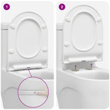 vidaXL Toiletbril Verstelbaar Wit 50 x 36,5 x 5 cm Polypropyleen
