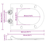 vidaXL Toiletbril Verstelbaar Wit 50 x 36,5 x 5 cm Polypropyleen