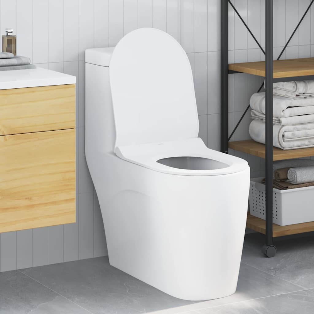 vidaXL Toiletbril Verstelbaar Wit 50 x 36,5 x 5 cm Polypropyleen