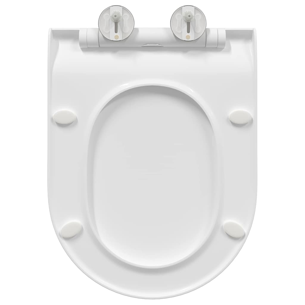 vidaXL Toiletbril Verstelbaar Wit 50 x 36,5 x 5 cm Polypropyleen